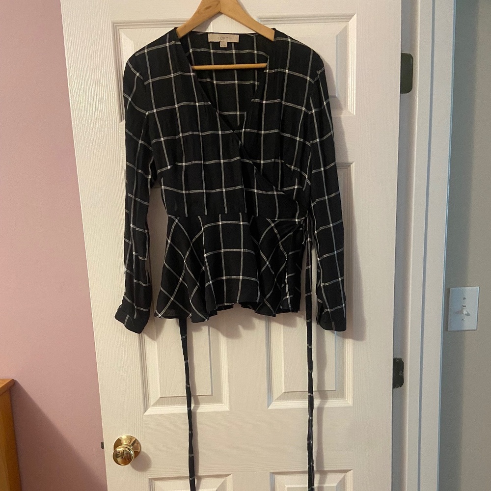 Black peplum top